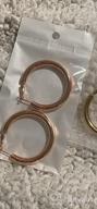 img 1 attached to 💎 Cocadant 3 Pairs Chunky Gold Hoop Earrings: Hypoallergenic & Lightweight in Rose Gold, Silver for Women and Girls - 14K Real Gold Plated review by Ryan Vaughn