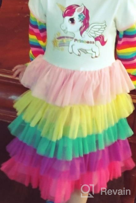 img 1 attached to Adorable Unicorn Rainbow Birthday Dress: Perfect Party Outfit for Toddler Little Girls review by Jeremy Romero