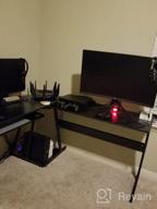 img 1 attached to Modern L-Shaped Gaming Desk With Keyboard Tray And CPU Stand For Small Home Office Spaces - Reversible Black Corner Desk (44X58) review by Adrian Retana