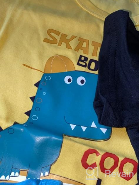 img 1 attached to 🦕 Kivors Toddler Dinosaur Outfits: 3-Piece Boys' Clothing Sets for Enhanced SEO review by Corey Katchem