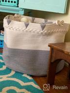 img 1 attached to Organize Your Home With TerriTrophy'S XXXXLarge Cotton Rope Blanket Basket - Perfect For Laundry, Toys, Towels, And More! review by Matthew Maggot