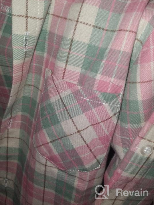 img 1 attached to 👚 Phorecys Buffalo Checkered Flannel Sleeve Clothing for Girls - Tops, Tees & Blouses review by Sonya Murphy