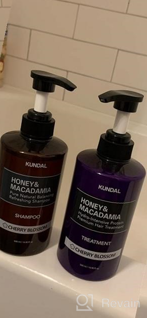 img 1 attached to 💆 KUNDAL Shampoo and Conditioner Set: Repair Dry Damaged Hair with Argan Oil, Baby Powder | Sulfate & Paraben Free 16.9 fl oz x 2 review by Jeff Prabhu