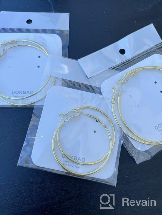 img 1 attached to 💎 Stunning 14K Gold and Silver Plated Big Hoop Earrings Set with Cubic Zirconia Studs – Hypoallergenic and Fashionable Earrings for Women and Girls (6 Pairs) review by Bryan Murphy