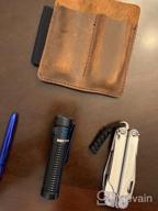 img 1 attached to Chestnut Leather EDC Sheath Pocket Organizer For 4.5" Knife, Flashlight, Pen Loop & More. review by Justin Malkowski