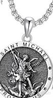 img 1 attached to 📿 Seiyang Sterling Silver St Michael/St Christopher Necklace: Protecting Men and Women with Archangel Catholic Coin Jewelry review by Patrick Cooney