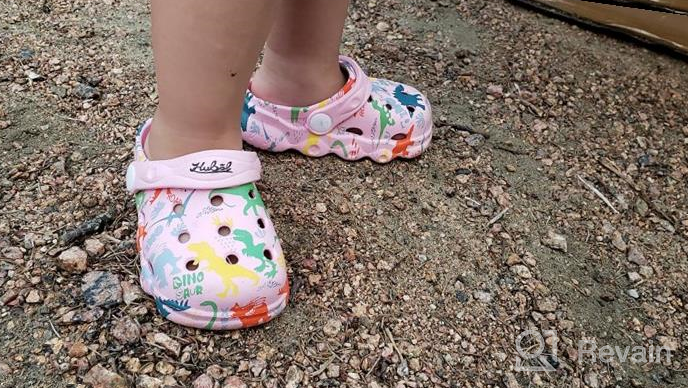 img 1 attached to Meidiastra Kids Cute Graphics Clogs Toddler Cartoon Garden Shoes for Boys Girls - Indoor Outdoor Slide Slippers Beach Sandals review by Steven Ross