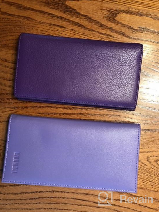 img 1 attached to LYOOMALL Leather Checkbook And Register Holder - Sleek Wallet For Men And Women review by Sean Andrews