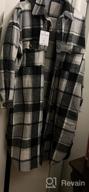 img 1 attached to Women'S Lapel Button Up Plaid Long Shirt Jacket Shacket - Omoone Lounge review by Jackie Wilson