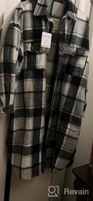 img 5 attached to Women'S Lapel Button Up Plaid Long Shirt Jacket Shacket - Omoone Lounge