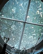 картинка 1 прикреплена к отзыву Decorative Flower Privacy Film For Windows - Niviy'S High-Quality 3D Static Cling Window Film | Non-Adhesive Window Covering | Size: 17.5" X 78.5 от Sonny Flores