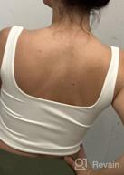 img 1 attached to 💪 GEMBERA Women's Sleeveless Strappy Square Neck Crop Tank: Sexy, Fitted & Stretchy for Gym Workouts review by Bill Dooley