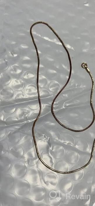 img 1 attached to 18Inch Gold Plated 1.2Mm Snake Chain Necklace With 24 Lobster Clasps For Jewelry Making - Forise review by Mandy Tyrrell