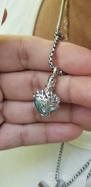 img 1 attached to TOUPOP Heart Tree of Life Cremation Urn Necklace for Ashes - Sterling Silver Memorial Jewelry with Crystal and Funnel Filler - Meaningful Gifts for Women and Girls review by Shonda Bailey