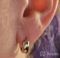 img 1 attached to Sterling Silver Hypoallergenic Girls' Jewelry: Cartilage Sleeper Earrings review by Jaime Pulley