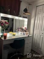 img 1 attached to Glamorous Boahaus Serena Modern Makeup Vanity With 7 Drawers, Hollywood Lights & Wide Mirror - Perfect For Bedroom! review by Renee Chavez