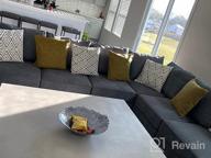 img 1 attached to Spacious Aqua Blue Modular Sofa: HONBAY Oversized U-Shaped Sectional With Reversible Wide Chaise, Ottomans, And Storage For Living Room Or Office review by Matthew Hoang