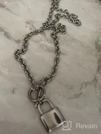 img 1 attached to Stylish Stainless Steel Padlock Pendant Necklace for Women and Teens - Perfect Gift for Jewelry Lovers! review by Ashley Baker