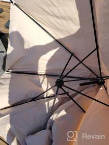 img 6 attached to 10-футовый зонтик для патио с бесконечным наклоном и эластичным навесом из переработанной ткани: идеальное дополнение к вашему жилому пространству на открытом воздухе