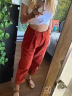 img 1 attached to Casual High Waisted Corduroy Pants for Women 👖 - Loose Fit Straight Leg Trousers with Pockets by EVALESS review by John Butler