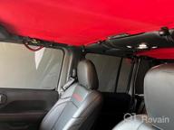 img 1 attached to Red 2Pcs Jeep Gladiator JT 1945-2021 Upgrade Roll Bar Grab Handles With Dome Light, Paracord Grips Fit 2.0-4.0 Inch Rods CJ YJ TJ JK JL & Gladiator Accessories review by Corey Michaels