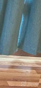 img 5 attached to H.VERSAILTEX 100% Blackout Curtains For Bedroom Thermal Insulated Linen Textured Curtains Heat And Full Light Blocking Drapes Living Room Curtains 2 Panel Sets, 52X84 - Inch, Teal Blue