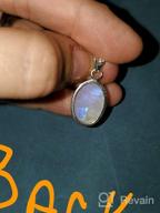 img 1 attached to SilverStarJewel Sterling Rainbow Moonstone Necklace review by Lisa Norman