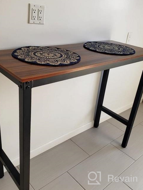 img 1 attached to Stylish And Sturdy Teraves Bar Table For Modern Homes - Perfect For Dining Room & Living Room Décor review by Claudia Davis