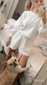 img 5 attached to Stylish Women'S Knitted Set With Puff Sleeve Crop Top And Shorts - Ideal Sweater Sweatsuit For Any Occasion By SYZRI