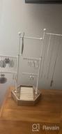 img 1 attached to Walnut 6 Tier Adjustable Height Jewelry Organizer Stand - Necklace Holder Display & Storage For Earrings, Rings, Bracelets review by Tom Schuster