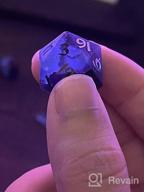 картинка 1 прикреплена к отзыву Handmade Natural Gemstone Dice Set - 7PCS Crystal DND Dice Set For Dungeons & Dragons And MTG Table Games, Featuring Rune Blue Cat'S Eye Design от Jason Rawls
