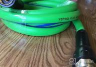 img 1 attached to 5/8" X 10' Garden Hose - Heavy Duty Hybrid, Kink Resistant, All-Weather Flexible With Swivel Grip Handle & 3/4" GHT Brass Fittings (Green + Blue) review by Jasmine Brown