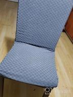 img 1 attached to Set Of 2 Stretchy Checkered Dining Chair Slipcovers - Wine Red Color For Christmas, Perfect For Restaurant, Kitchen, Party, And Home Decor - Parsons Chair Furniture Protector By YEMYHOM review by Crystal Palmer