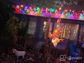 img 5 attached to Add Some Holiday Cheer With Home Accents 4' LED Hangin' On Reindeer Inflatable