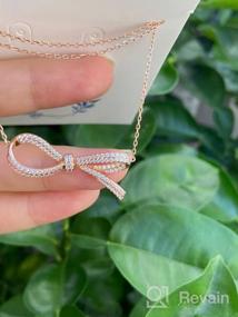 img 5 attached to 💎 Jagucho Sterling Silver/Rose Gold Plated Necklace - Dainty Chain with Pendant, Jewelry for Women and Teen Girls - Y Pendant Necklaces, Gift