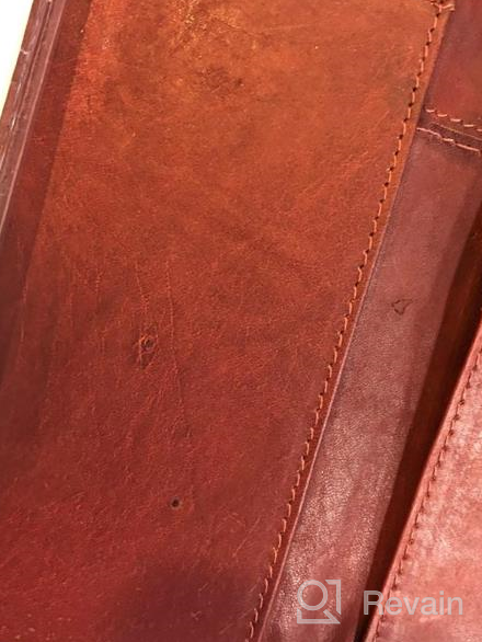 img 1 attached to Stylish & Durable High Marshal Leather Checkbook Cover for Men – Must-Have Men's Accessory! review by Brian Dildine