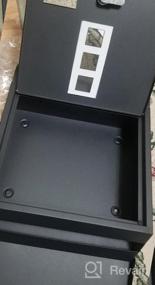 img 7 attached to Безопасный и вместительный: Черный металлический настенный почтовый ящик Decaller с замком и окном для просмотра.
