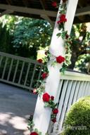 img 1 attached to Red 6Ft Artificial Rose Vine Garland - Perfect For Wedding, Home & Garden Decoration! review by Herb Guevara
