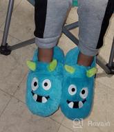 img 1 attached to Monster Toddler Boys Slippers For Kids Bedroom House Shoes. review by Fock Dean