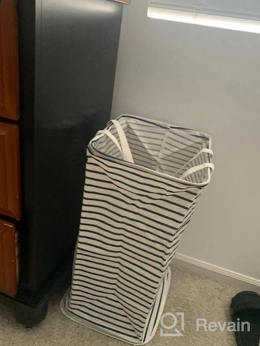 img 1 attached to Collapsible Laundry Hamper With Long Carry Handle And Waterproof Design - 72L Capacity For Clothes, Toys, And More - Includes Washing Bag review by Damian Toupal