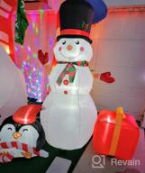 img 1 attached to 6 FT Inflatable Santa With LED Lights - Perfect Christmas Decorations For Outdoor Yard, Garden, Patio & Lawn Party! review by Kevin Lawson