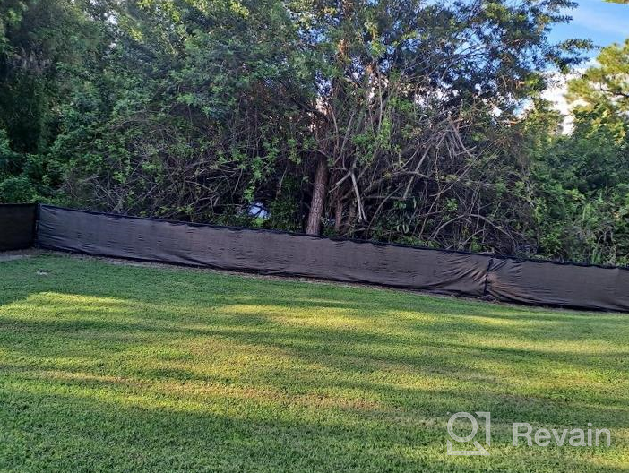 img 1 attached to TANG Sunshades Depot Brown 5X12' FT Privacy Fence Screen Temporary 150 GSM Heavy Duty Windscreen Fence Netting Fence Cover With Zipties 88% Privacy Blockage Excellent Airflow 3 Years Warranty review by James Ohlrogge