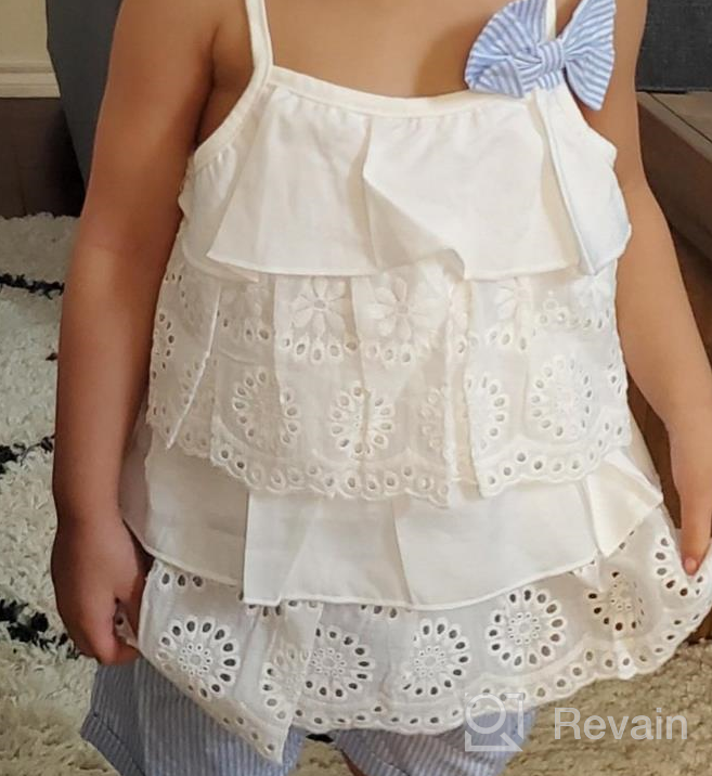 img 1 attached to Adorable Summer Outfits For Your Toddler Girl: Ruffle Camisole And Shorts By Hipea review by Santiago Serrano