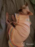 img 1 attached to Cotton Cat Wear Clothes Vest Shirt Skirt In Cute Watermelon Pattern For Hairless Cats Like Sphynx, Cornish Rex, Devon Rex, And Peterbald With Puff Sleeve By Bonaweite - Breathable And Adorable Dress review by Michael Wilson