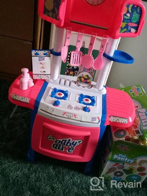 img 1 attached to Get Cooking With Baby Alive: Interactive Kitchen Set With 21 Play Pieces, Real Working Water Pump And Sink review by Christian Bennett