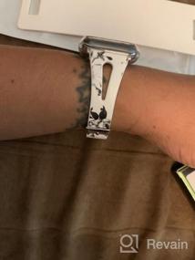 img 6 attached to Кожаные ремешки Secbolt: совместимы с Apple Watch 38 мм, 40 мм, 41 мм серии SE 8, 7, 6, 5, 4, 3, 2, 1 - тонкий ремешок с дышащим отверстием, сменный браслет для женщин