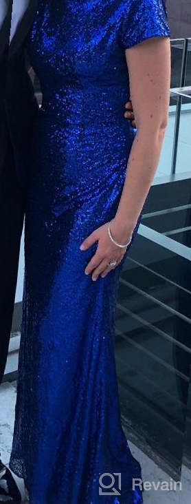 img 1 attached to Sparkle In Style With Sparkly Sequin Bridesmaid Dresses For Formal Prom Gowns! review by Rebecca Vattikuti