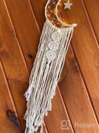 img 1 attached to Macrame Wall Hanging Dream Catcher With Tassel - White Cotton Handmade Boho Home Decor Ornament For Kids Bedroom Dorm Room review by Derek Faseworld