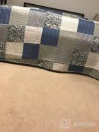 img 1 attached to Beige Plaid Quilt Set King Size Country Patchwork Bedding Quilt Lightweight Reversible Bedspread Coverlet With Sham Soft All Season Bed Coverlet Set, 1 Quilt 2 Pillow Shams (Beige, King) review by Alisha Powell