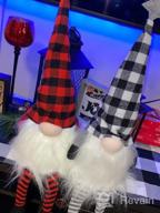 img 1 attached to HAUMENLY Swedish Christmas Gnome Lights, Scandinavian Tomte With Legs, 6 Hours Timer, Holiday Home Party Decoration (A) - Pack Of 2 review by Chris Maurer